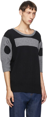 Random Identities Black Wool & Cashmere Morse Code Sweater