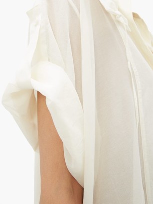 Jil Sander Cotton-blend Voile Shirtdress - Ivory