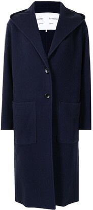 Proenza Schouler White Label Hooded Single-Breasted Coat