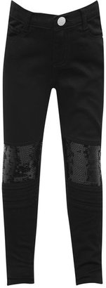 M&Co Sequin knee biker trousers