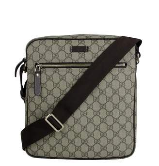 Gucci Men's Shoulder Beige/Ebony GG Coated Canvas Bag 201448 FCIGG 8588