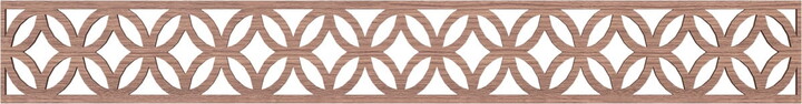 Ekena Millwork 46 1/4"W x 6"H x 1/4"T Crosby Fretwork Moulding, Walnut