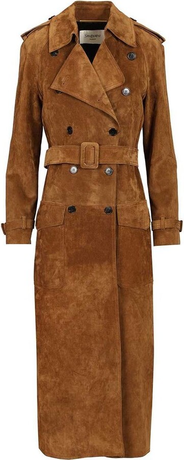 Saint Laurent Double-Breasted Trench Coat