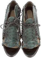 Thumbnail for your product : Camilla Skovgaard Python Lace-Up Booties