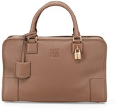 Thumbnail for your product : Loewe Amazona Leather Satchel Bag, Dark Brown