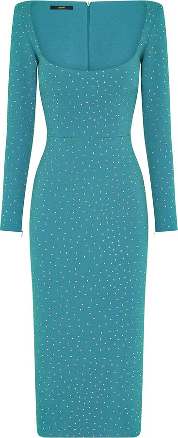 Alex Perry Tiernan Scoop Neck Long Sleeve Dress