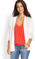 Thumbnail for your product : Forever 21 Contemporary Sheer Embroidered Kimono