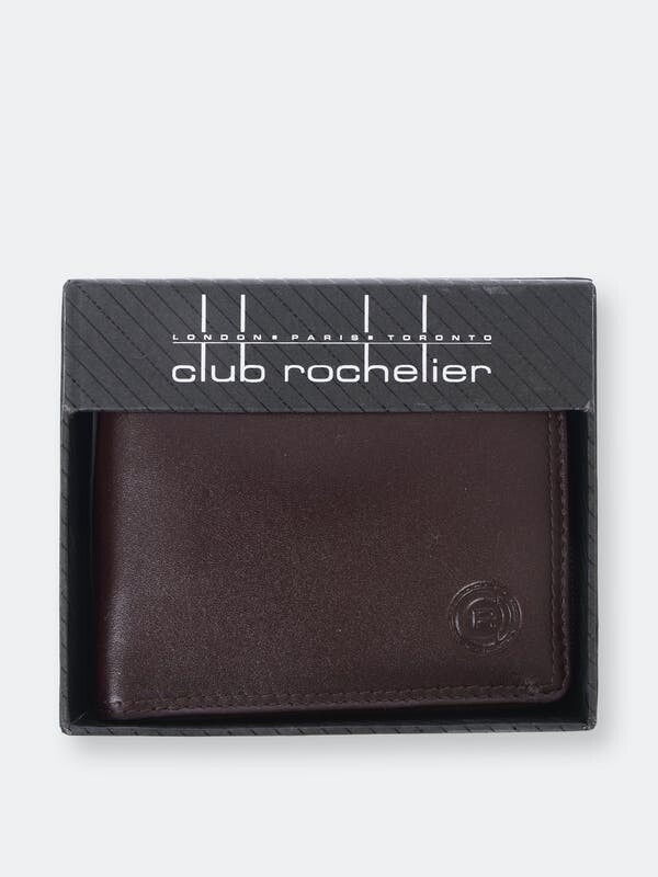 Club Rochelier Club Rochelier Men's Leather Zip Around Billfold Wallet