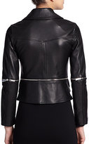 Thumbnail for your product : Christopher Kane Convertible Leather Biker Jacket