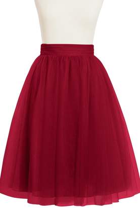 MittyDresses Women' Short Sheer Mesh Tulle Overlay Skirt Size 18W US