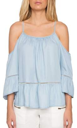 Willow & Clay Off the Shoulder Chambray Top
