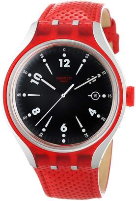 Swatch Men's Irony YES4001 Leather Swiss Quartz Watch