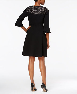 Charter Club Lace-Yoke Fit & Flare Dress, Created for Macy's