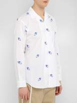 Thumbnail for your product : Comme des Garcons Shirt - Eye-jacquard Woven Cotton Shirt - Mens - White