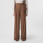 Thumbnail for your product : Burberry Viscose Wool Wide-leg Tailored Trousers