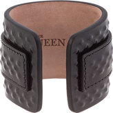 Thumbnail for your product : Alexander McQueen Black Stippled Leather Cuff