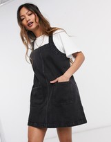 Thumbnail for your product : Monki pinafore dress in black