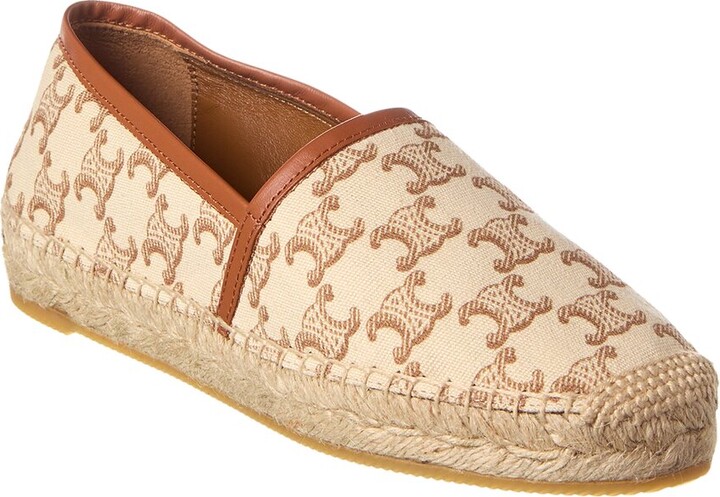 Celine Triomphe Canvas & Leather Espadrille - ShopStyle