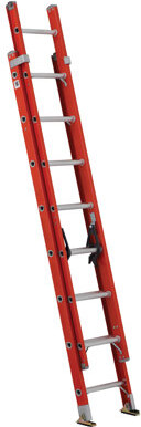Louisville Ladder 16 ft. Fiberglass Extension Ladder with 300 lbs. Load Capacity Type IA Duty Rating