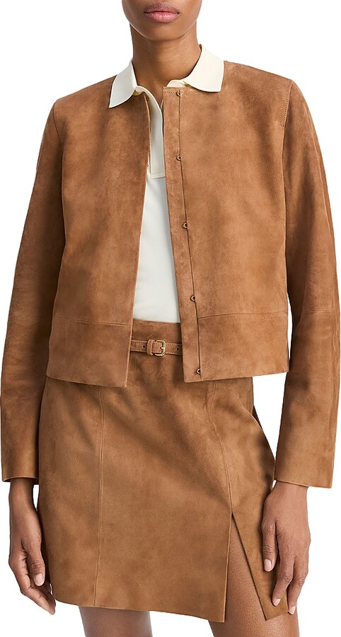 Vince Cropped Suede Jacket