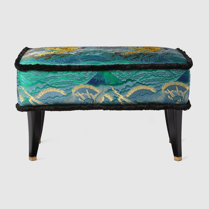 Tiger jacquard stool