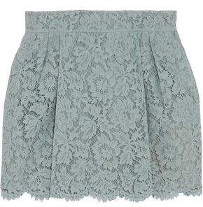 Valentino Silk-Blend Guipure Lace Mini Skirt