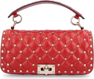 RED V by VALENTINO Black Faux Leather Shoulder Handbag Velvet Like Brocade  NWT
