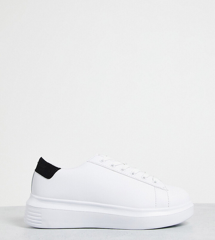 womens white flatform trainers