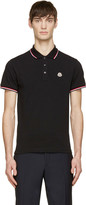 Thumbnail for your product : Moncler Black Striped Classic Logo Polo