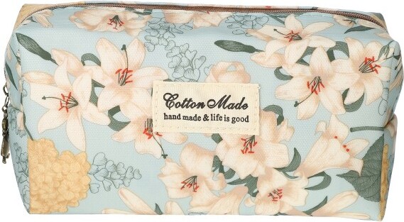 Unique Bargains Women's Printed Makeup Bag Green 1 Pc