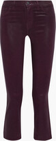 Thumbnail for your product : J Brand Selena Coated Mid-rise Kick-flare Jeans