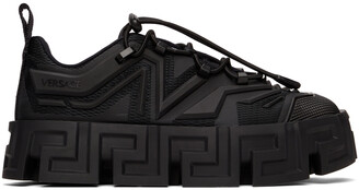 Versace Black Greca Labyrinth Lace-Up Shoes