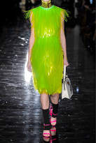Thumbnail for your product : Prada Neon Patent-leather Wedge Sandals - Pink