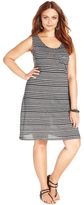 Thumbnail for your product : ING Plus Size Sleeveless Striped Dress