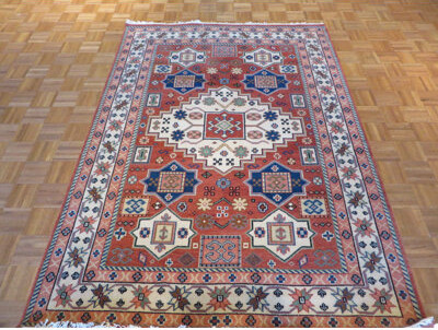 Isabelline One-of-a-Kind Bechtold Hand-Knotted Red 5'6\