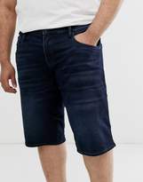 Thumbnail for your product : Jack and Jones Intelligence denim shorts in dark wash