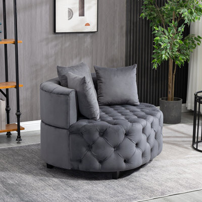 Latitude Run Modern Pink Velvet Chair, Foam Padding For Primary Living Room, American Design Room Accent With Foam, Style