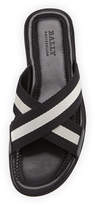 Thumbnail for your product : Bally Bonks Men's Trainspotting-Stripe Fabric Slide Sandal, Black/White
