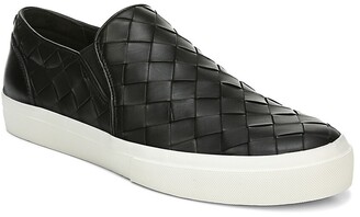 Vince Fletcher Woven Leather Slip-On Sneakers