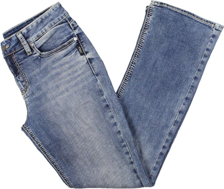 Silver Jeans Co. Elyse Womens Mid-Rise Slim Bootcut Jeans