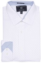Thumbnail for your product : Report Collection Long Sleeve Modern Fit Mini Dot Print Stretch Dress Shirt