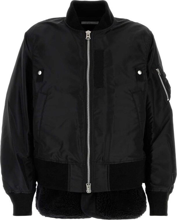 Sacai Buttoned Long-Sleeved Bomber Jacket