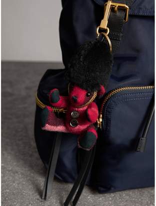 Burberry The Guardsman Thomas Bear Charm in Check Cashmere