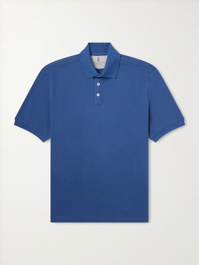 Brunello Cucinelli Slim-Fit Cotton-Piqué Polo Shirt