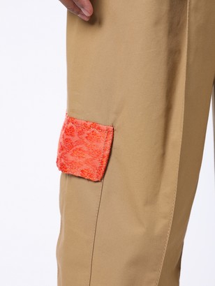 Rosie Assoulin High Waisted Patchwork Cargo Trousers