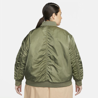 Nike Women's Sportswear Reversible Varsity Bomber Jacket (Plus Size) in Green