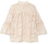 Thumbnail for your product : Anna Sui Guipure Lace Top - Ecru