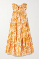 Thumbnail for your product : Zimmermann Mae Cutout Tie-detailed Printed Linen Maxi Dress