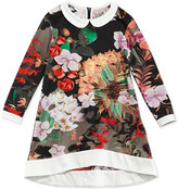 Thumbnail for your product : Roberto Cavalli Stretch-Knit Floral-Print Shift Dress, Black, Sizes 7-10