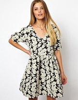 Thumbnail for your product : ASOS Smock Dress In Extreme Floral Print